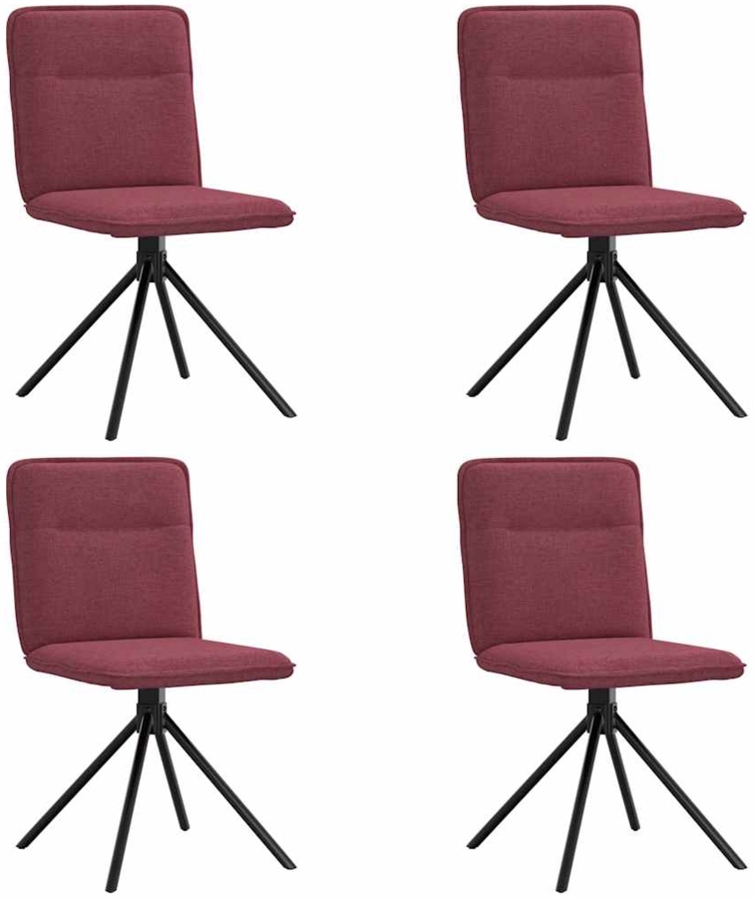 vidaXL Esszimmerstühle 4 Stk. Weinrot Stoff 3315335 Bild 1