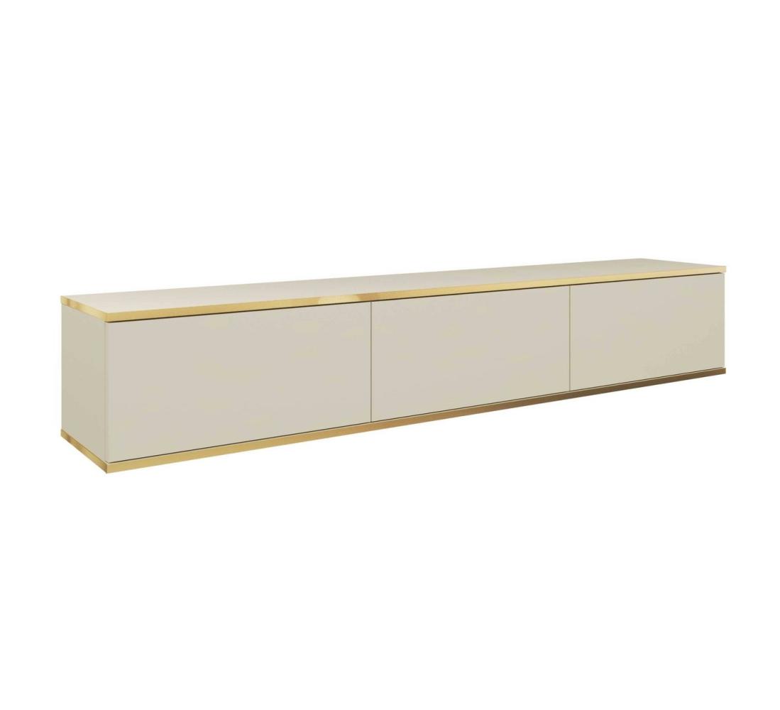 MOEBLO TV-Board Dayn RTV 175 (Lowboard Fernsehtisch TV Bank TV Tisch Fernseher Tisch TV Möbel, RTV-Schrank mit goldenen Einsätzen Hängend), (HxBxT):30x175x32cm Bild 1