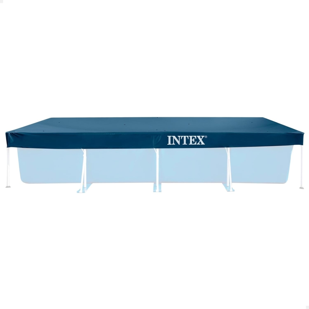 Intex | Rectangular Pool Cover | Poolabdeckplane - 450 x 220 cm | idealer Schutz für Rectangular Frame Pool Bild 1