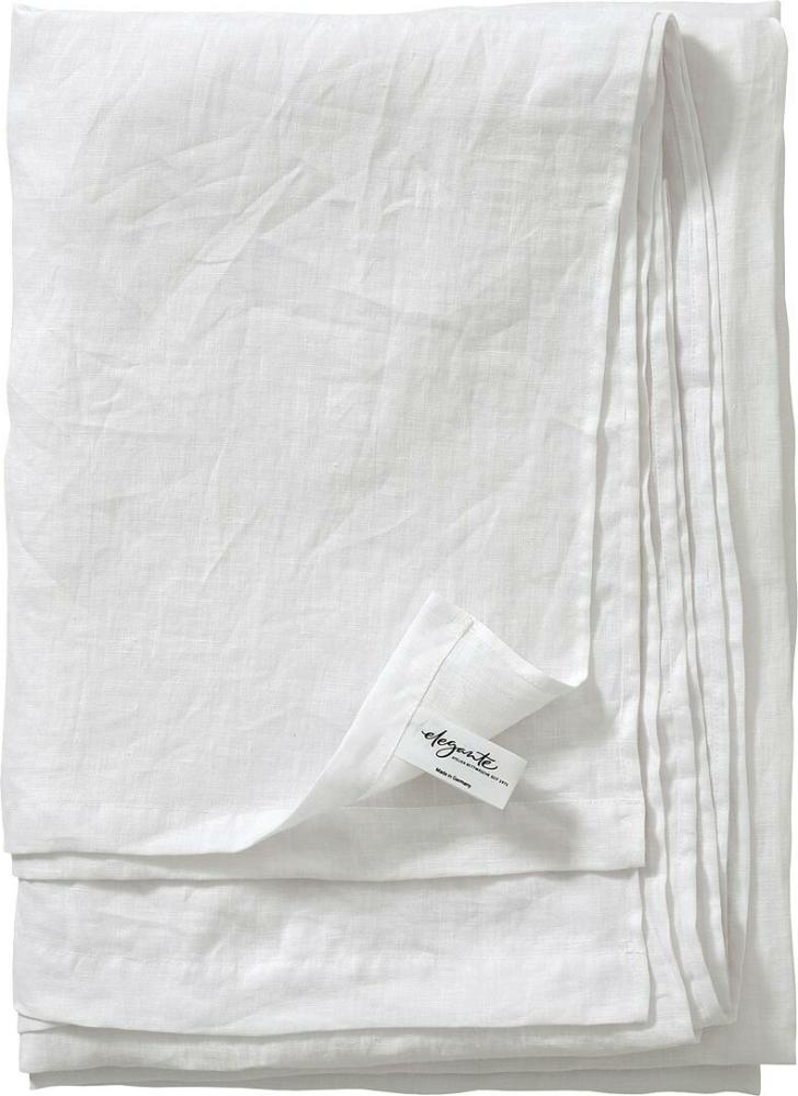 elegante Halbleinen Betttuch Breezee|260x260 cm| weiss Bild 1