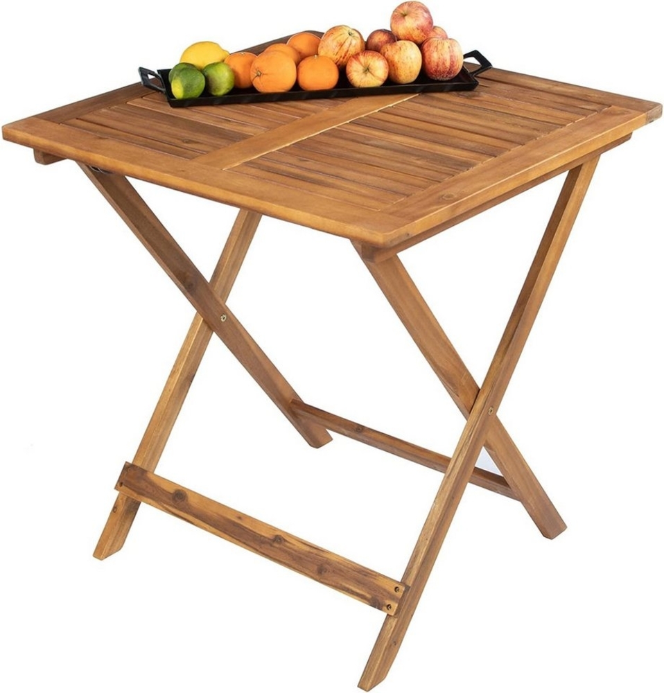 Trelevo® Gartentisch Saka, klappbar, Akazienholz, 80 x 60 cm Bild 1