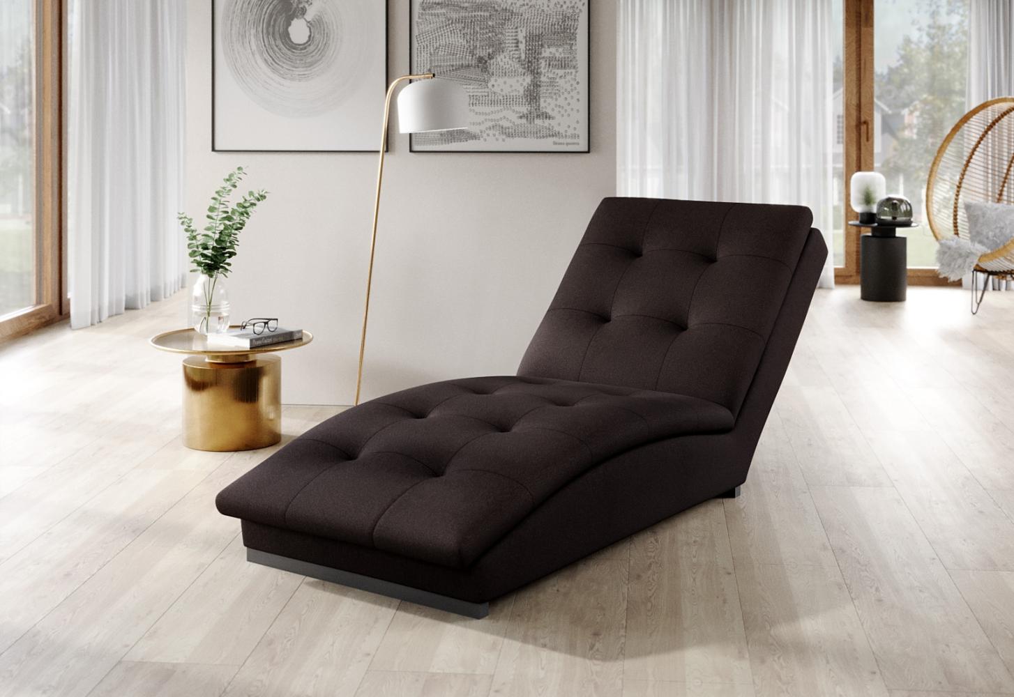 ELTAP 'Doro' Chaiselongue, 170 x 85 x 95 cm, Dunkelbraun Bild 1