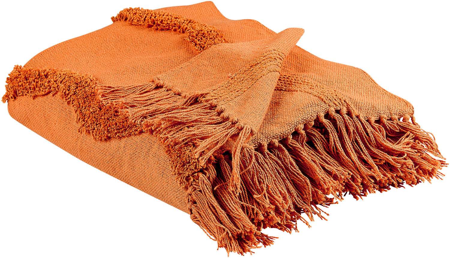 Kuscheldecke KHARI Baumwolle 125 x 150 cm Orange Bild 1