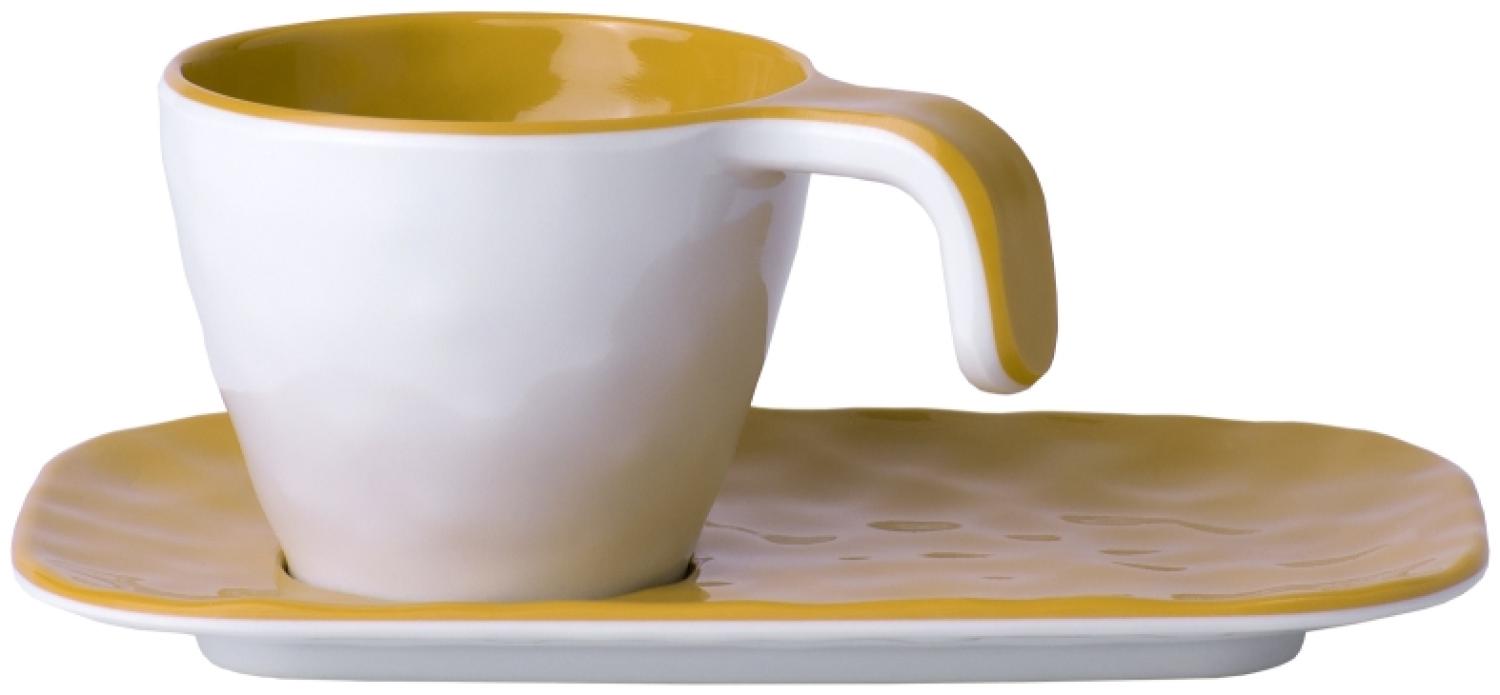 Espressotasse mit Unterteller - Mustard - Summer Edition einzeln Bild 1