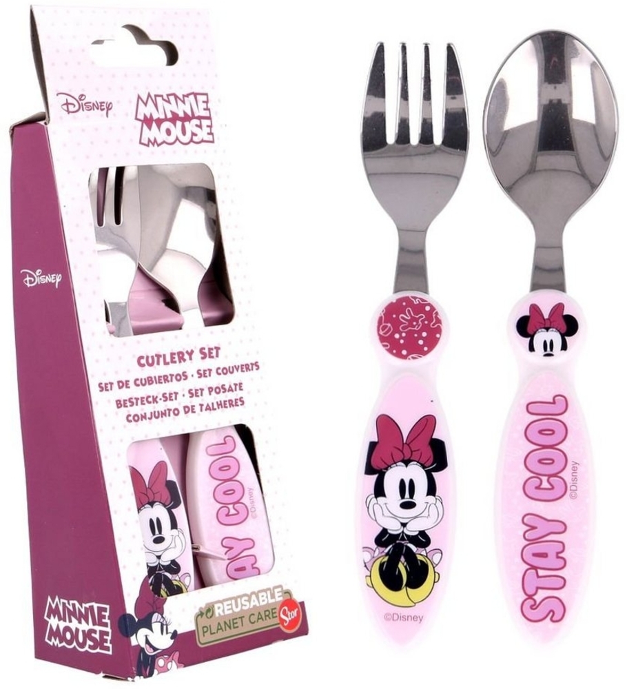 Minnie Mouse Besteck Set Gabel und Löffel Bild 1