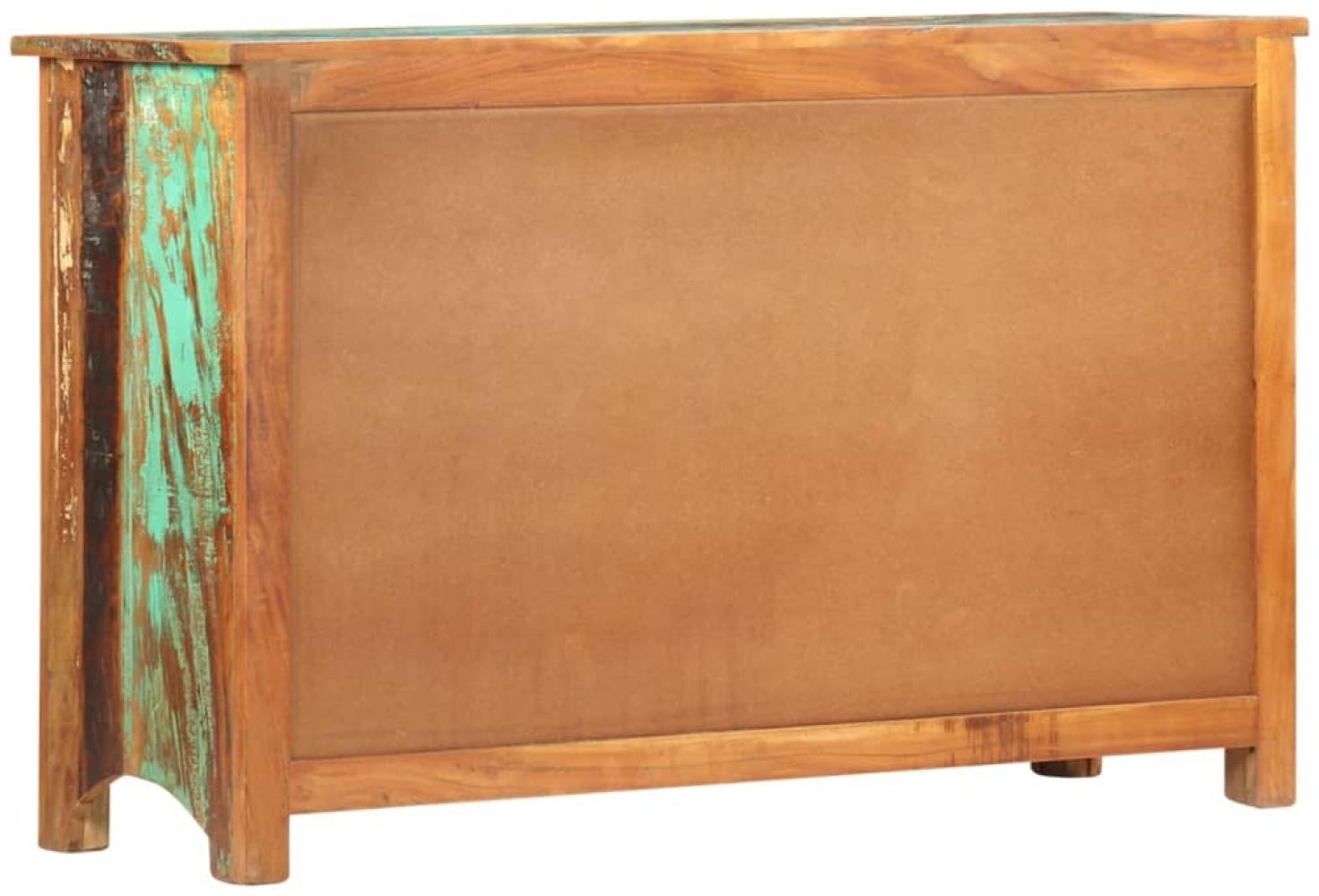Kommode 130 x 40 x 80 cm Altholz Massiv Bild 1