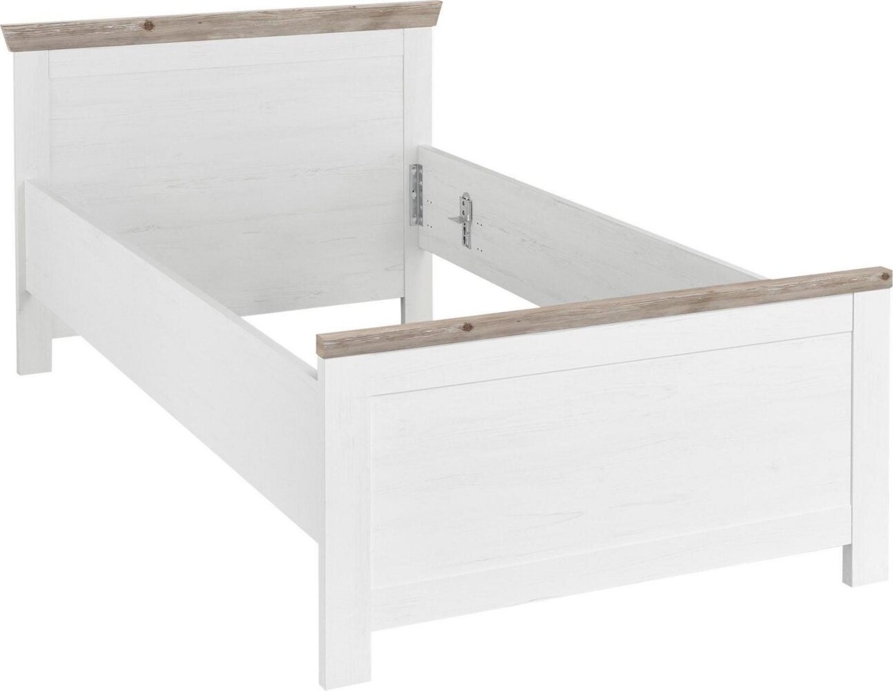 Home affaire Bett Florenz Doppelbett Landhausstil Bettgestell (100,140 oder 180/200cm), aus FSC®-zertifiziertem Holzwerkstoff, in 3 Breiten Bild 1