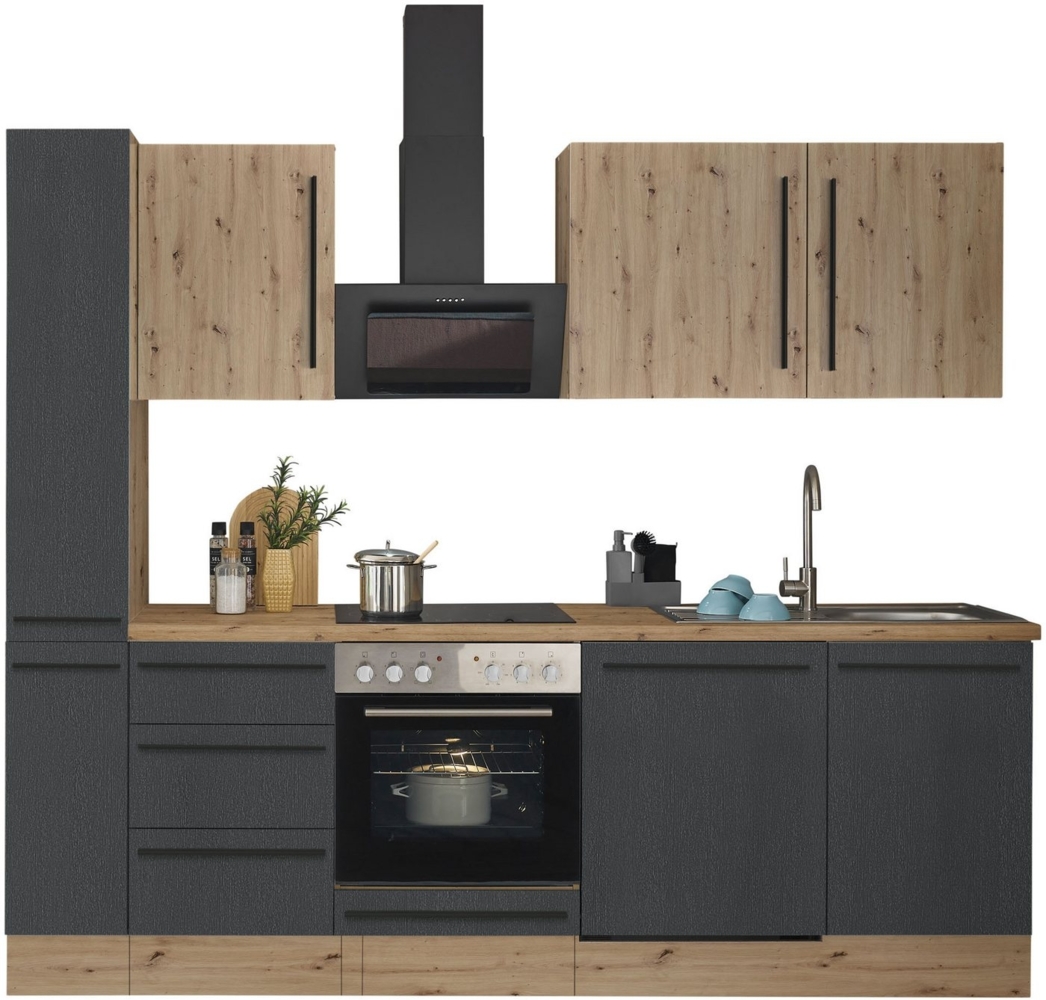 KOCHSTATION Küchenzeile Florida, Breite 250 cm, wahlweise mit E-Geräten,Softclose für Türen/Schubkästen Bild 1