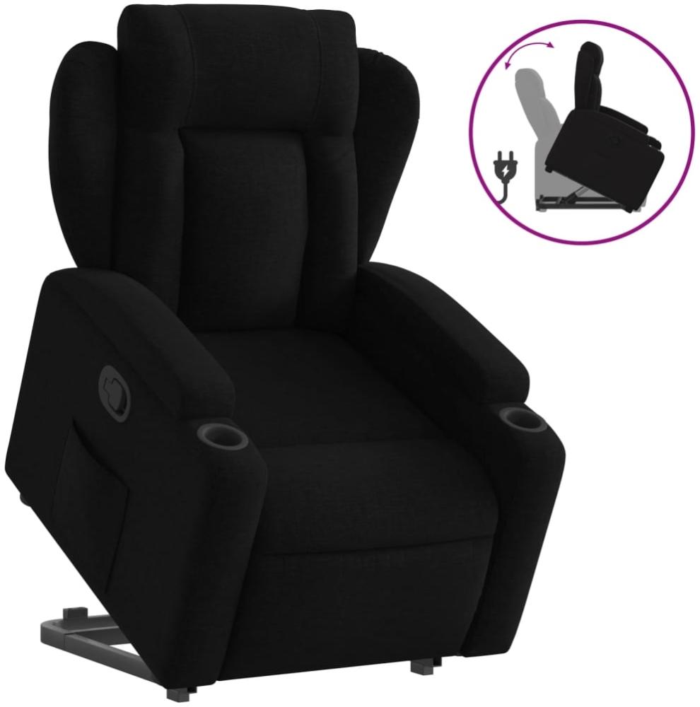 vidaXL Relaxsessel mit Aufstehhilfe Schwarz Stoff 3204484 Bild 1