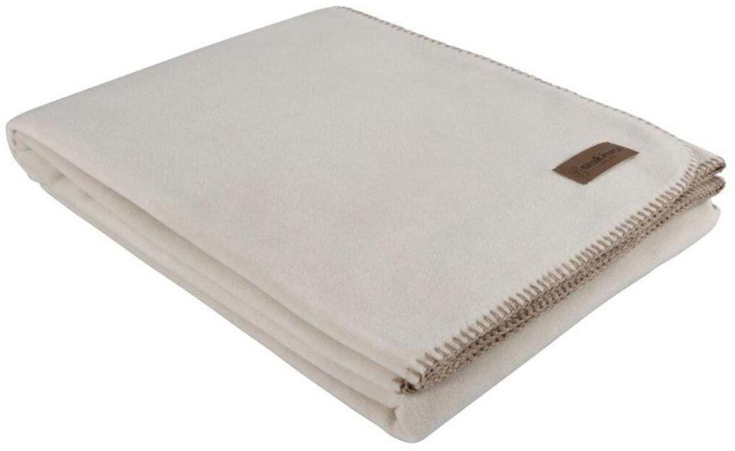 eskimo Edelvelours Decke|220x240 cm| beige Bild 1