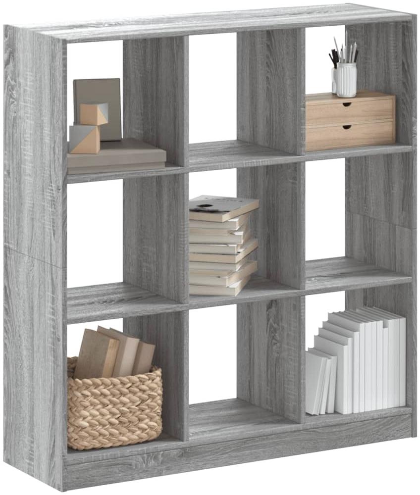 vidaXL Bücherregal Grau Sonoma 102x32x108 cm Holzwerkstoff 3307842 Bild 1