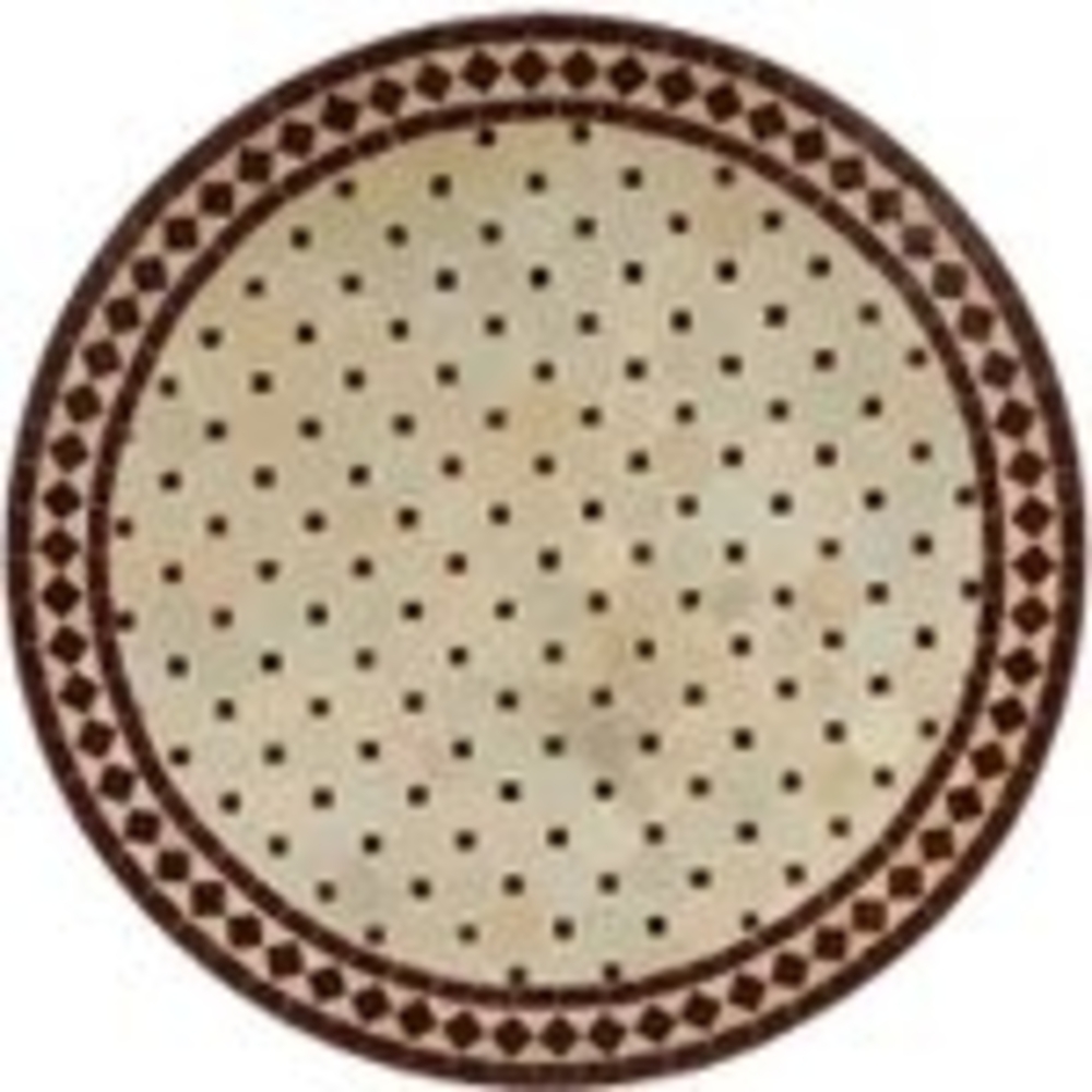 Mosaiktisch D120 Bordeaux-Raute Bild 1