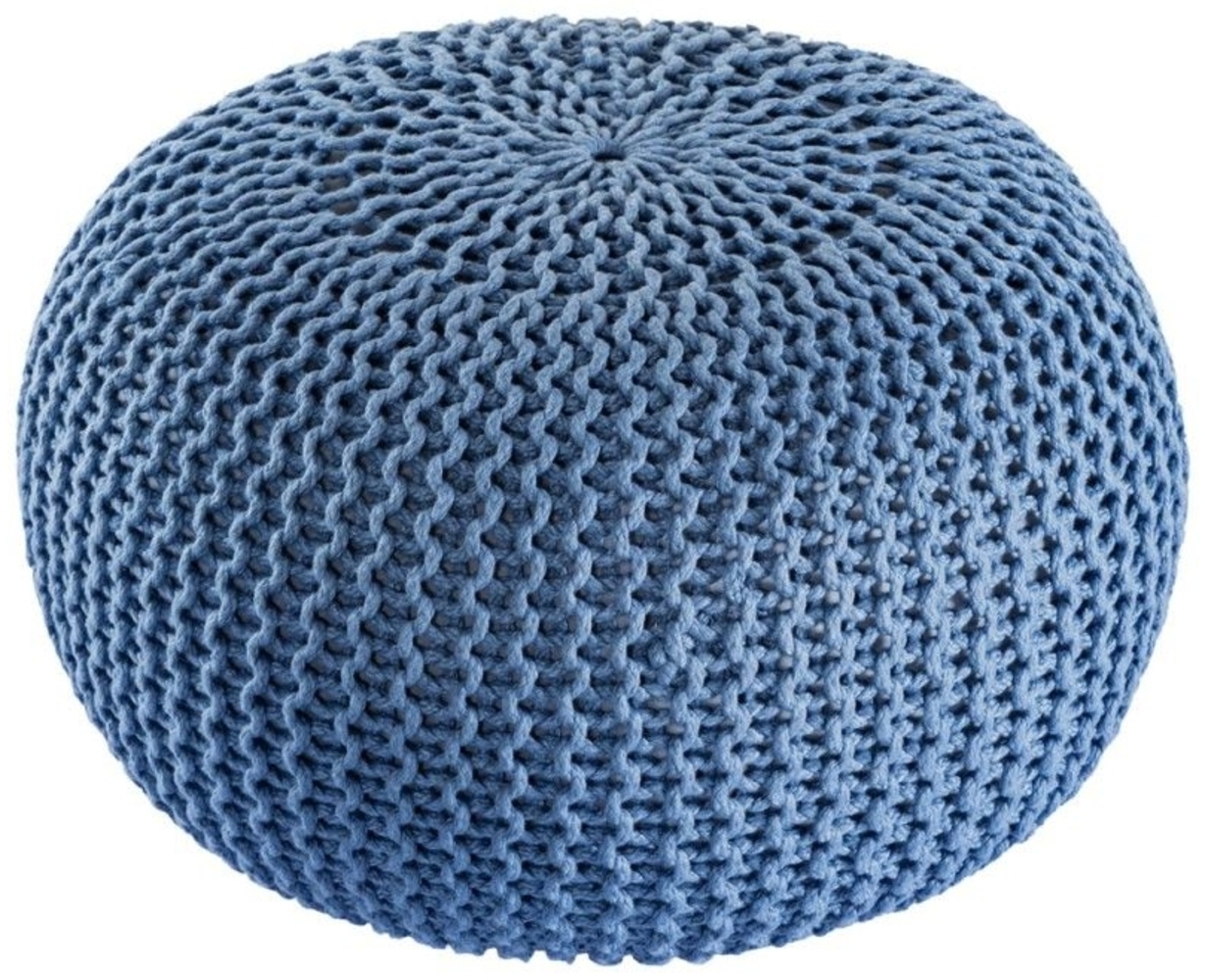 Pouf PREMIUM ø45cm Sitzhocker Strickpouf Innen Terrasse Pool Garten nachhalti... Bild 1