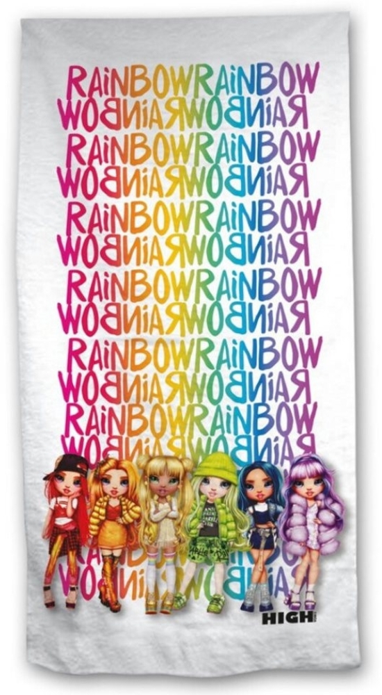 Rainbow High Strandtuch Rainbow High Girls Kinder Mikrofaser Badetuch XL 70x140 cm Bild 1