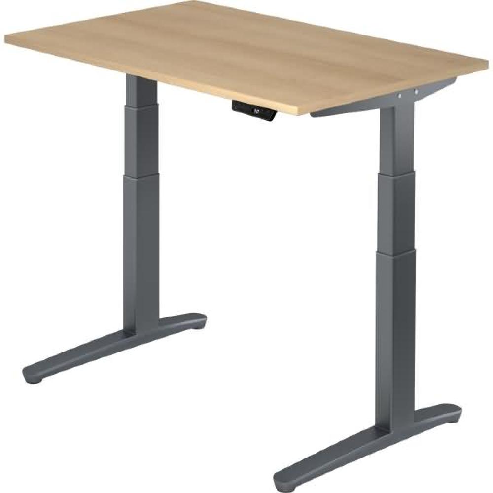 'XBHM12' Sitz-Steh-Schreibtisch elektrisch 120x80 cm Eiche Graphit Bild 1