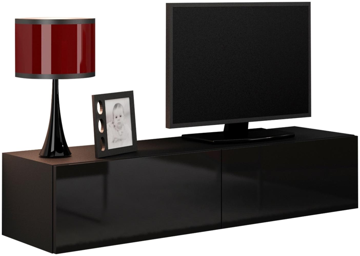 99rooms Vago Lowboard 140 cm Schwarz Bild 1