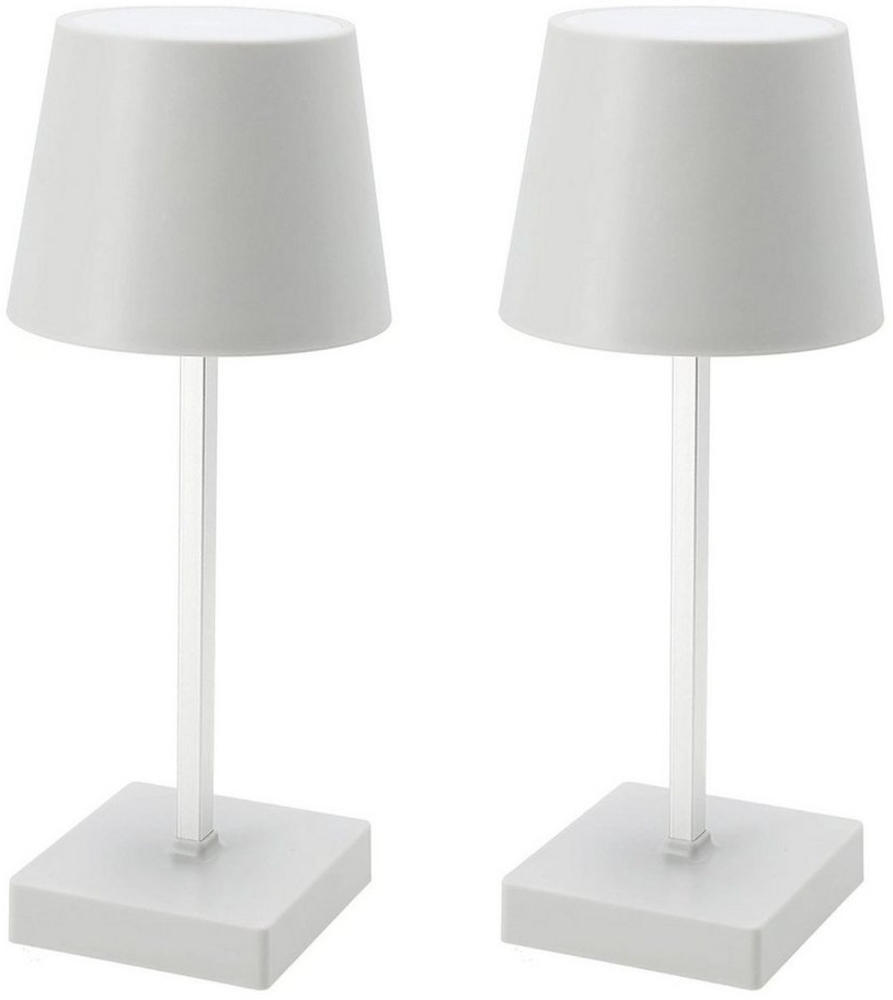 HAC24 Nachttischlampe 2x Tischleuchte mit Touchfunktion Nachttischlampe Schreibtischlampe, LED fest integriert, Warmweiß, Aufladbar Bild 1