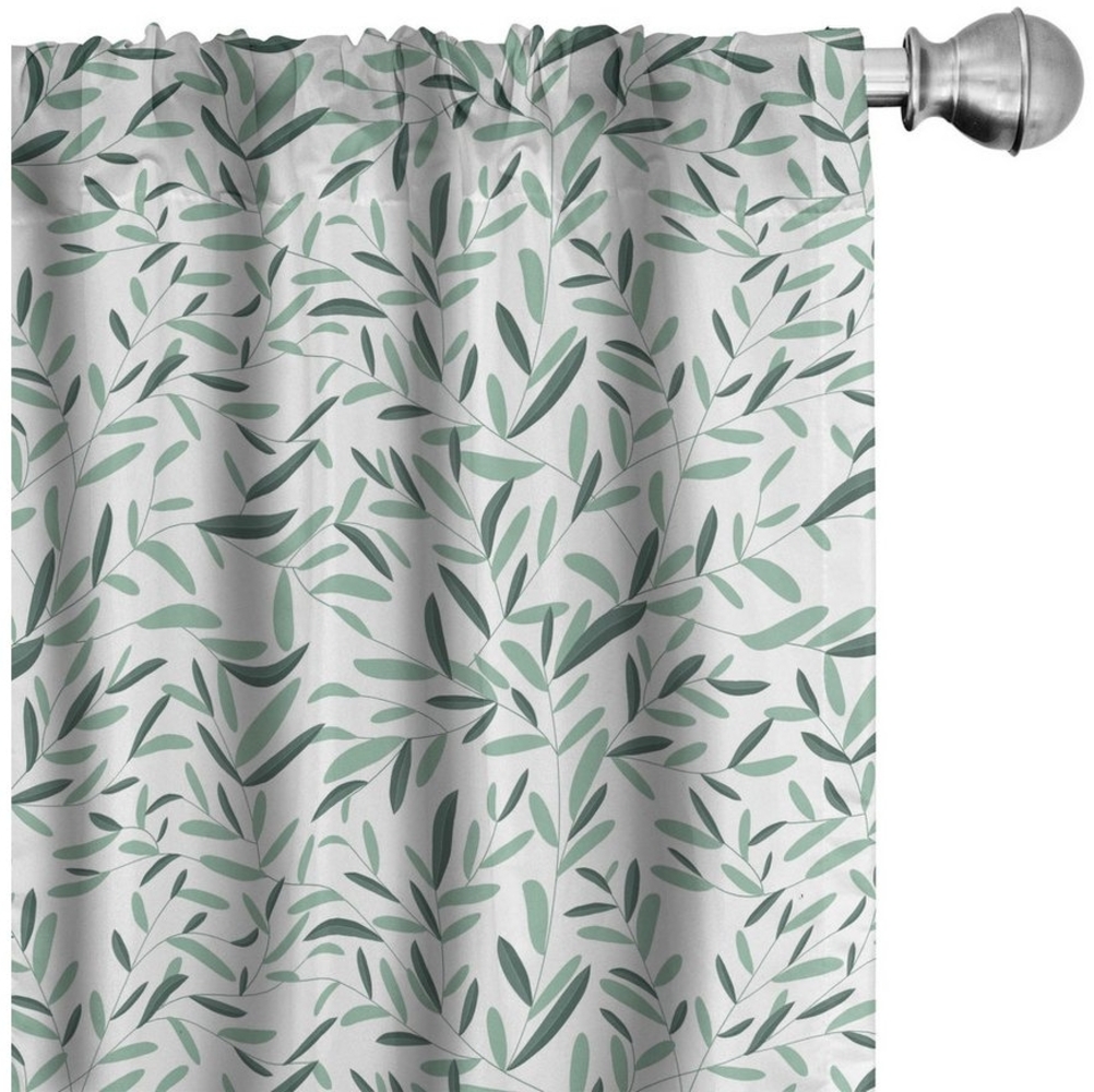 Abakuhaus Gardine Vorhang für Wohnzimmer Schlafzimmer Dekor, Microfaser, Salbei Blätter Sommergarten Bild 1
