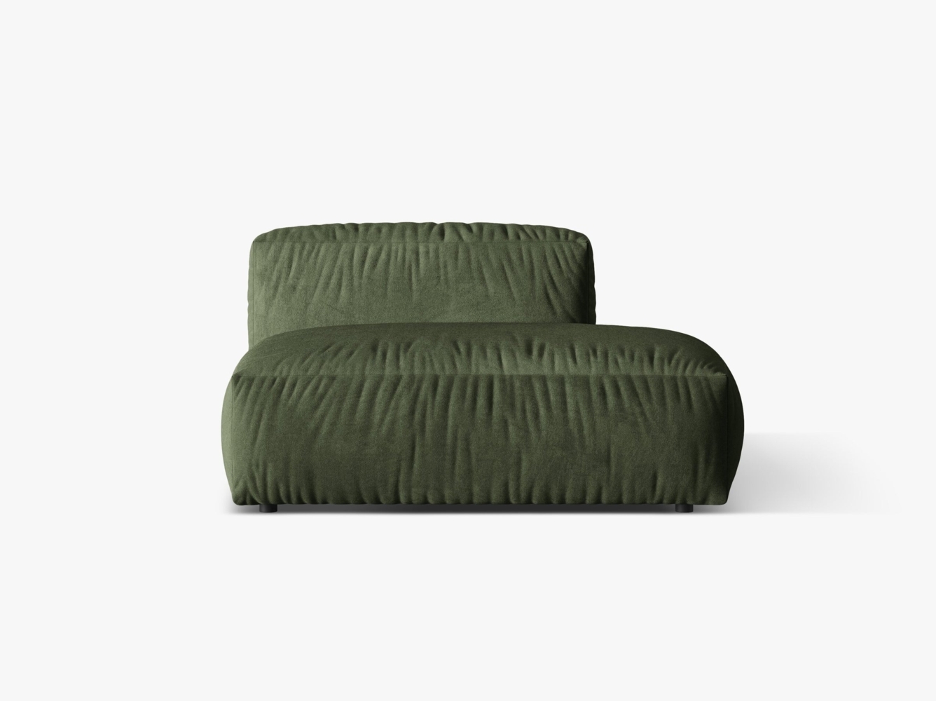 Micadoni Ecksofa-Modul Martina 1-Sitzer Samt Grün Rechts Bild 1