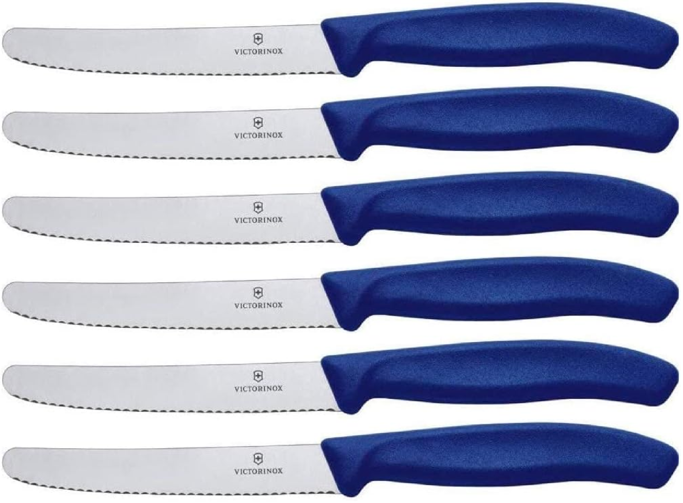 Victorinox Brötchenmesser SwissClassic 6er Set Blau Neue Griffform Bild 1