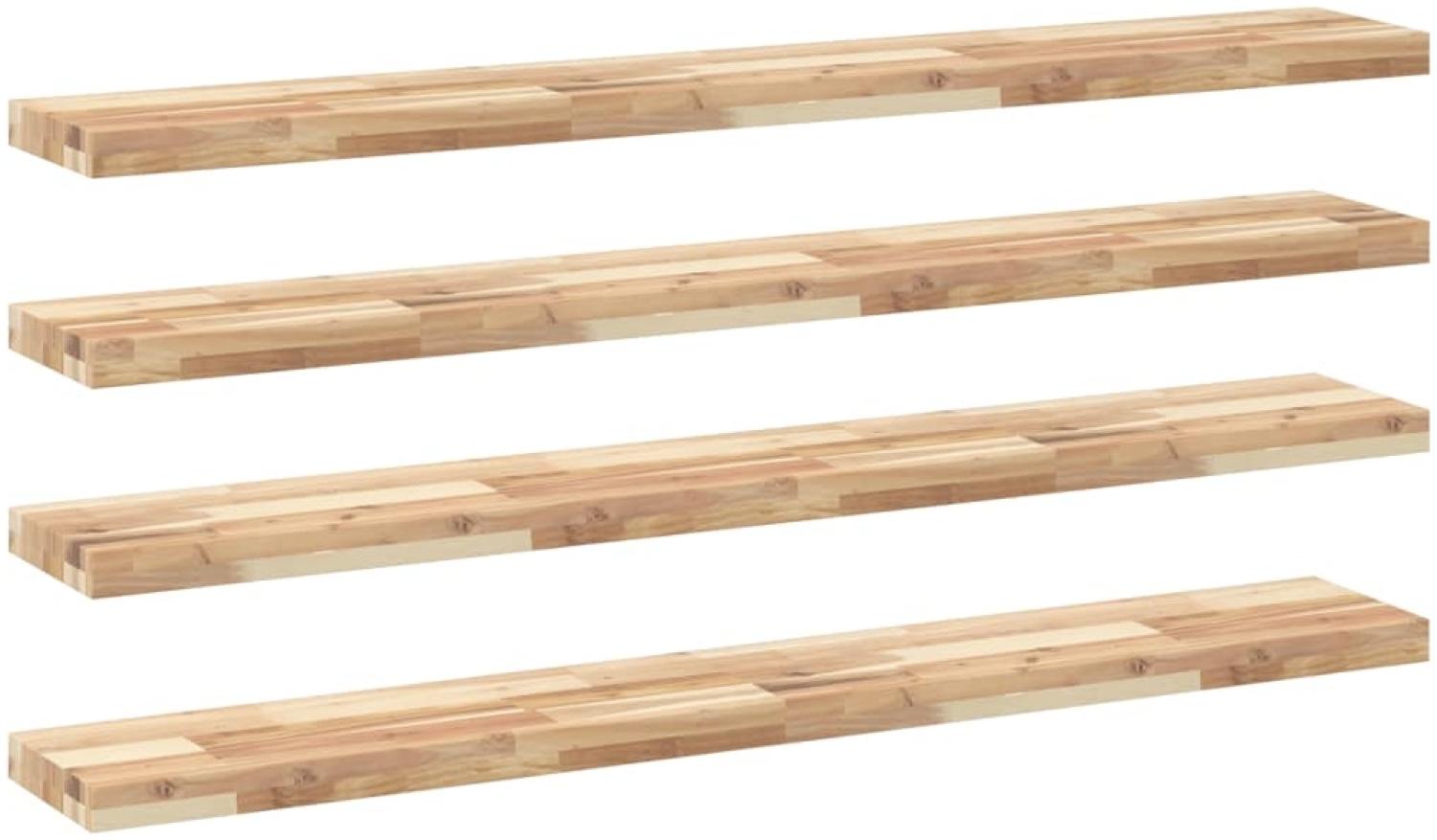 vidaXL Schweberegale 4 Stk. 140x20x4 cm Massivholz Akazie Unbehandelt 3279438 Bild 1