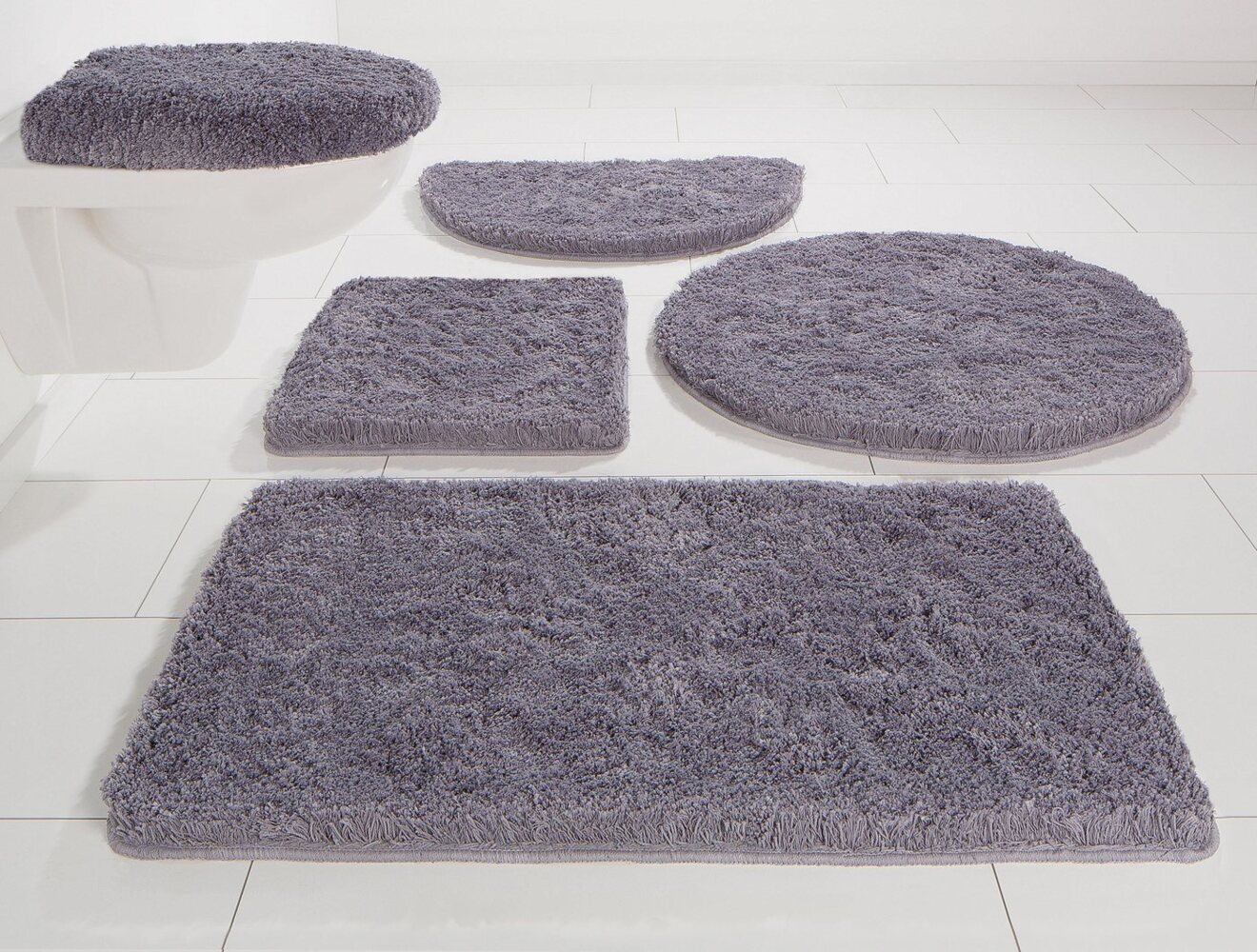 Möve Badematte Superwuschel, Badvorleger, Badezimmer Teppich, Höhe 40 mm, rutschhemmend beschichtet, fußbodenheizungsgeeignet, schnell trocknend, strapazierfähig, Polyester, rund, Mikrofaser-Badematte, Badteppich, rechteckig, rund & als 3-tlg. Set Bild 1