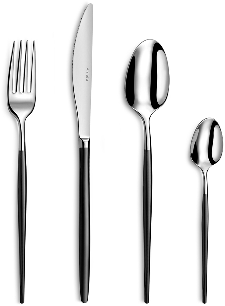 Amefa SOPRANO Besteckset 16-teilig PVD schwarz mattiert Bild 1
