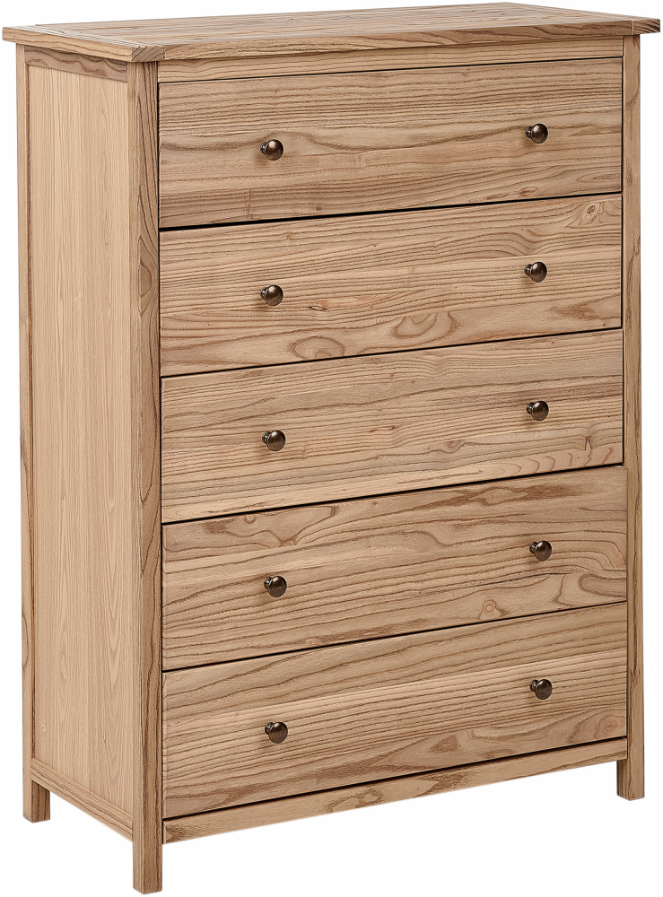 Kommode heller Holzfarbton 5 Schubladen 85 cm SALTON Bild 1