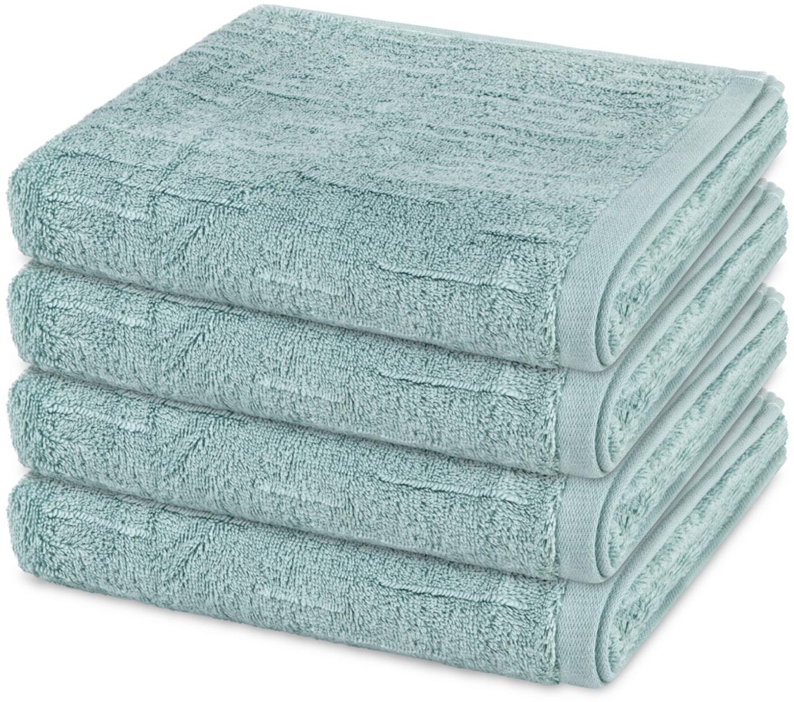 Ross Premium 4 tlg. Frottier-Set - 4 X Handtuch (50 X 100cm) - 500 - Eukalyptus Bild 1