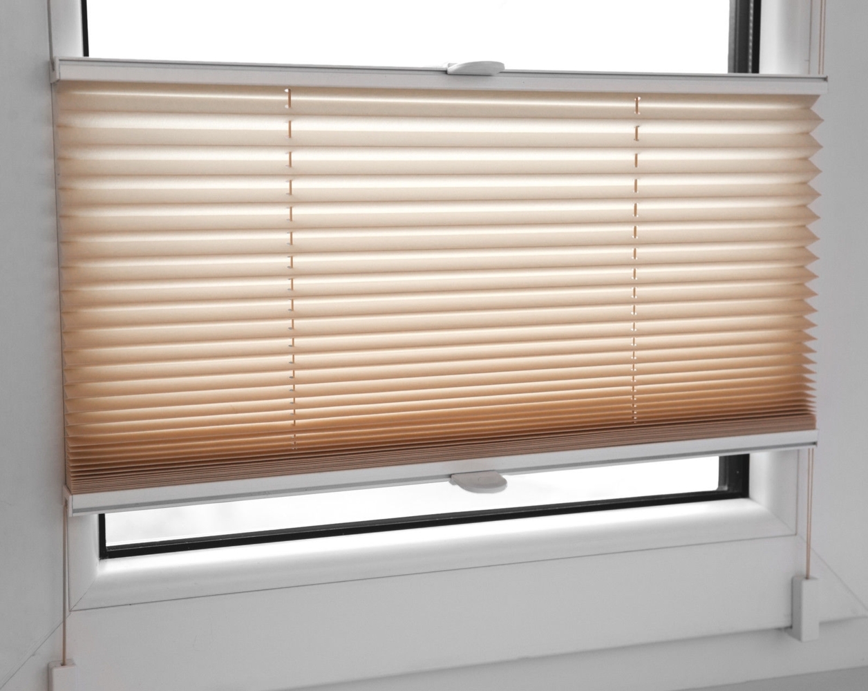 Plissee Faltrollo inkl. Klemmträger sand 60x200 cm Jalousie Bild 1