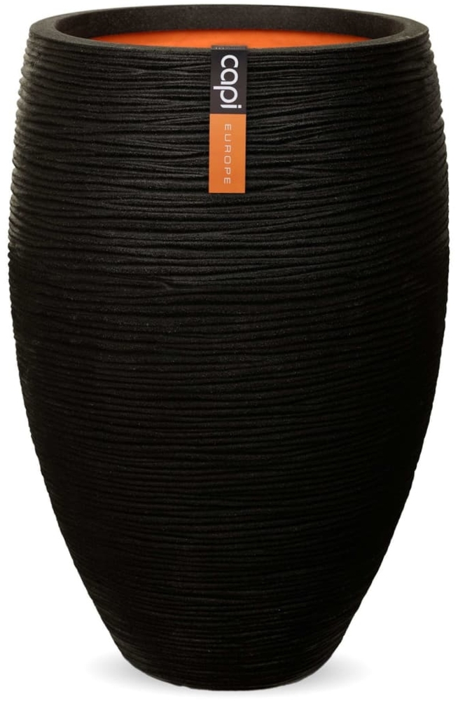 Capi Vase "Nature Rib" Elegant Deluxe 40 x 60 cm Schwarz 424248 Bild 1