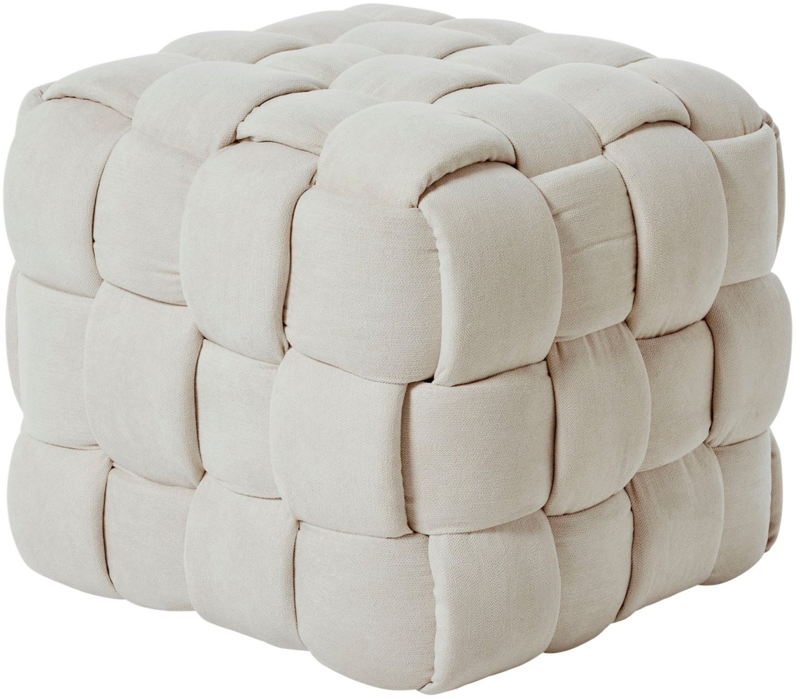 Jahnke Hocker WEB ART S, Hocker, Couchtisch, Beistelltisch gepolstert in edler Flechtoptik Bild 1