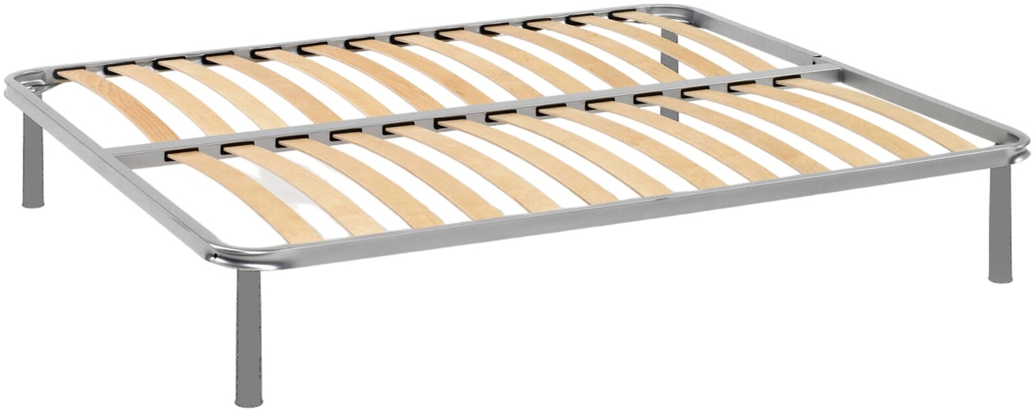 Dmora Alessa-Doppelbettgestell, orthopädisches Untergestell aus Birkensperrholz mit 13 Latten, 100 % Made in Italy, 160 x 190 x 34 cm Bild 1