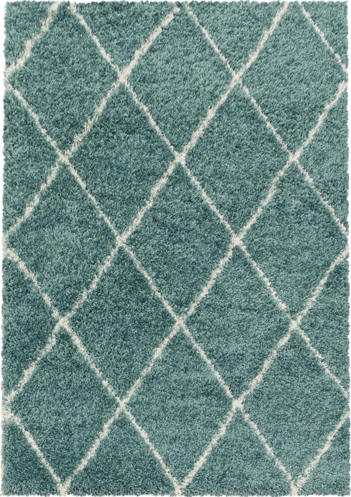 Hochflor Teppich Adriana Läufer - 60x110 cm - Blau Bild 1