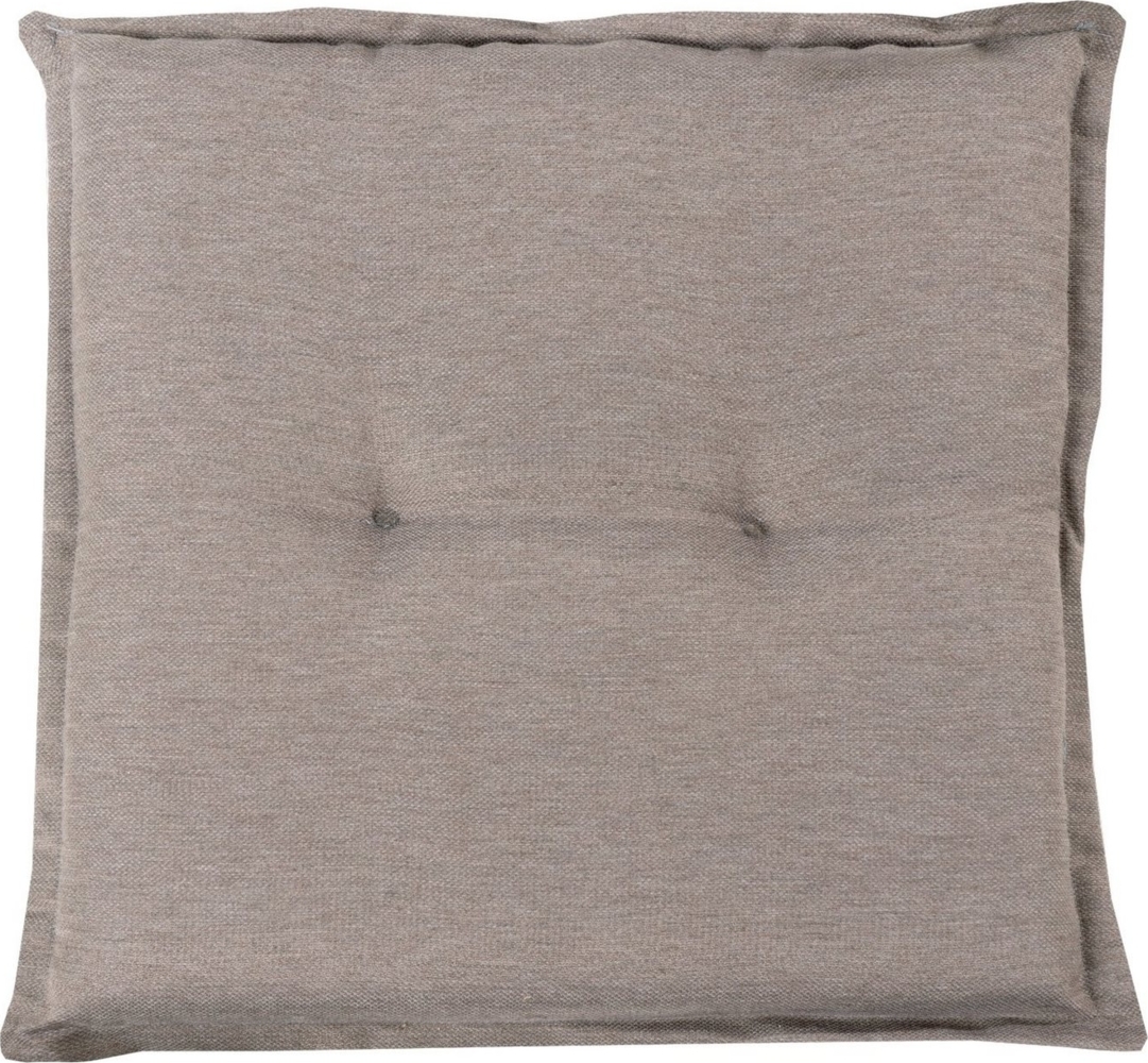 GO-DE Hockerauflage ELENAS, B 50 x L 50 cm, Braun, Hockerauflage, Sitzauflage für Hocker Bild 1