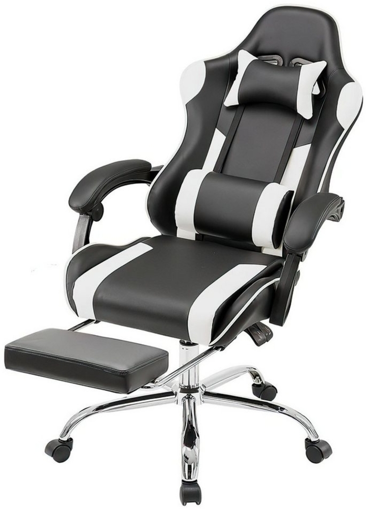 SURFOU Gaming-Stuhl Chair PU-Leder Sessel Computerstuhl Computer Bürostuhl Office Chair (Racing Gamer Stuhl 113kg), Belastbarkeit 90-120°Rückenlehne Einstellbar Ergonomischer Bild 1