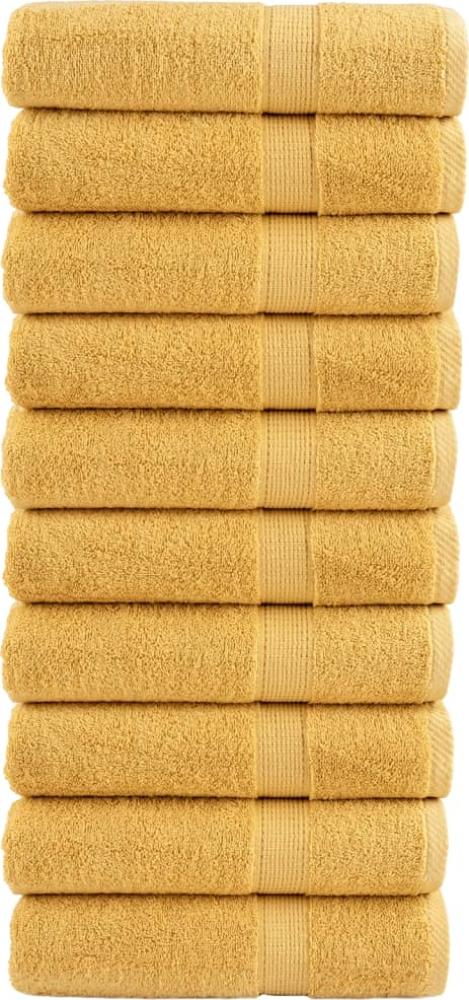 vidaXL Premium-Handtücher SOLUND 10 Stk. Gold 50x100 cm 600 g/m² 137283 Bild 1