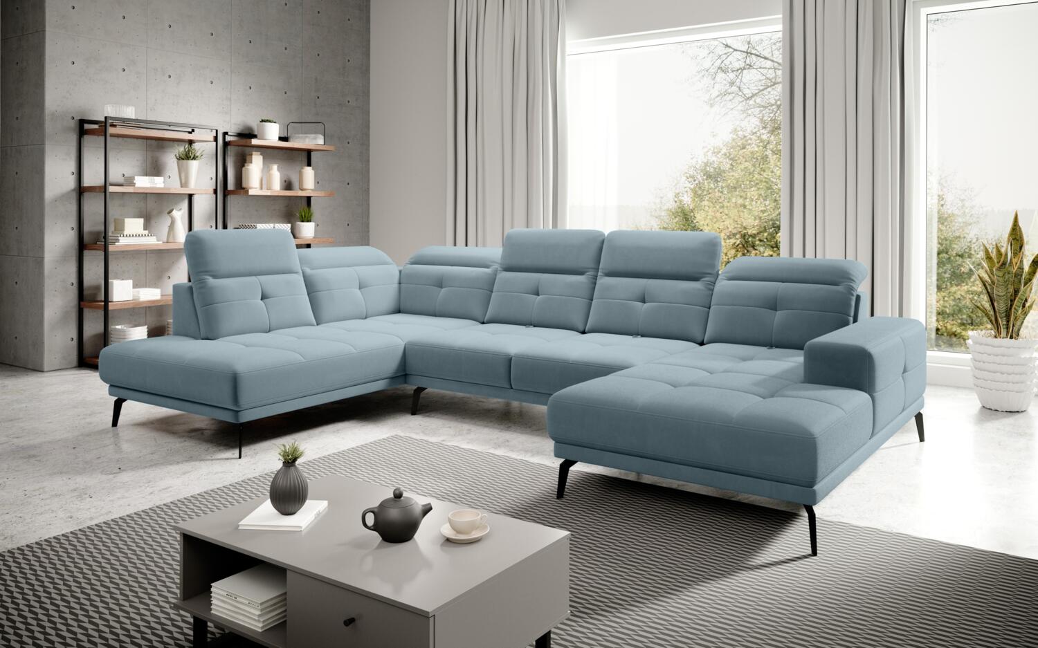 Wohnideebilder Bretan Blau Ecksofas & Eckcouches CO-BRE-LT-100SAV Bild 1