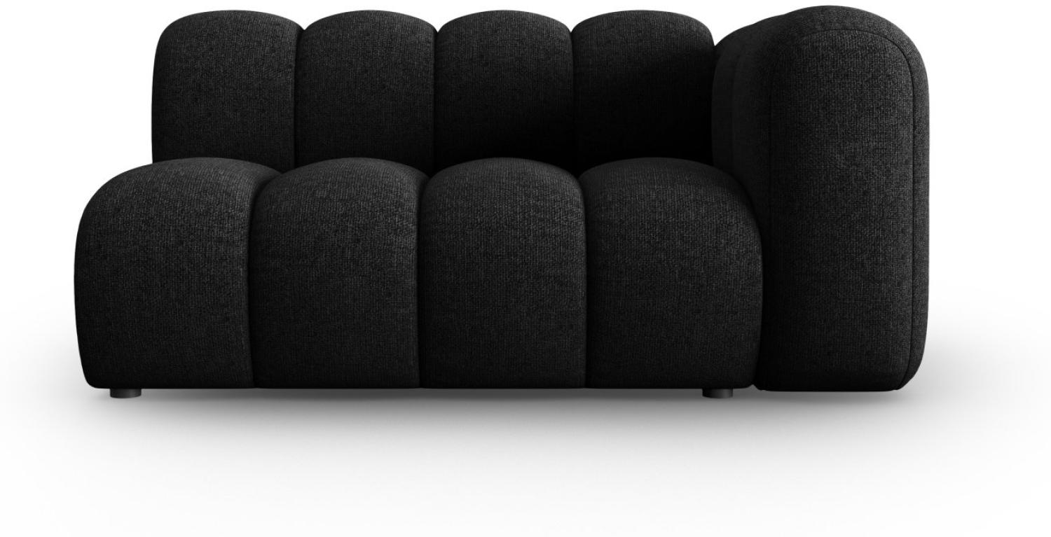 Micadoni Modulares Sofa Lupine 2-Sitzer Rechts Chenille Schwarz Bild 1