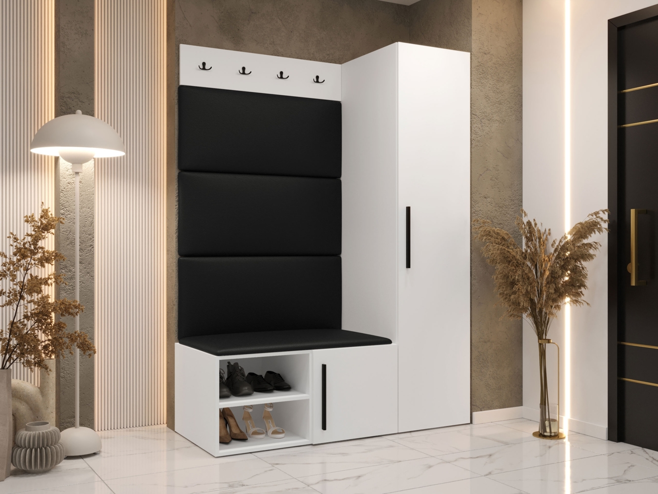 Garderoben-Set Mapreni II (Farbe: Weiß, Soft 011) Bild 1