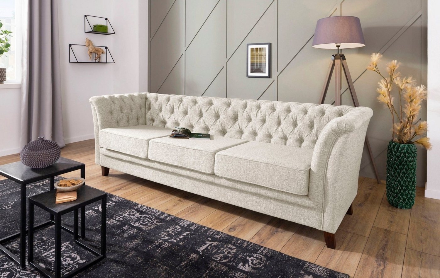 Home affaire Chesterfield-Sofa Dover, aufwändige Knopfheftung in Chesterfield-Optik Bild 1