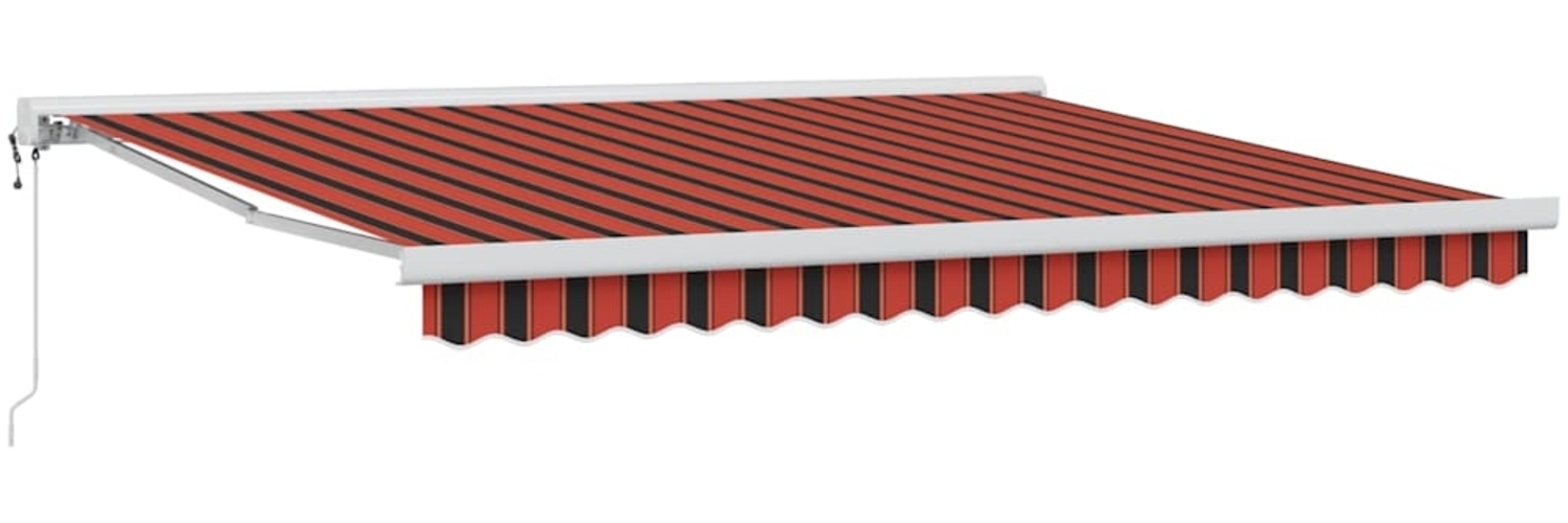 vidaXL Einziehbare Markise Orange und Braun 400 x 300 cm 3330517 Bild 1