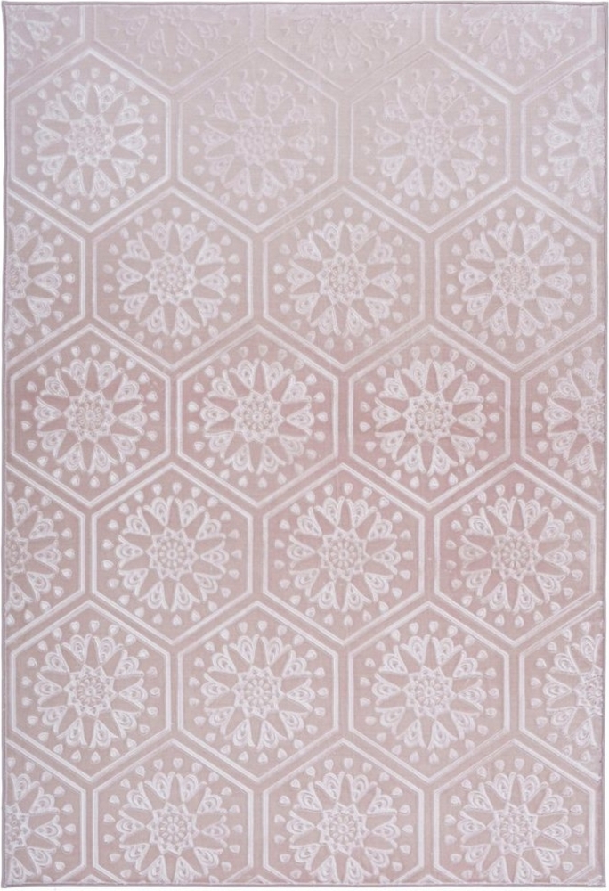 calo-deluxe Teppich Latemar 300, rechteckig, Höhe: 7 mm, weiche Fell Haptik, Relief Muster, Wohnzimmer, Schlafzimmer Bild 1