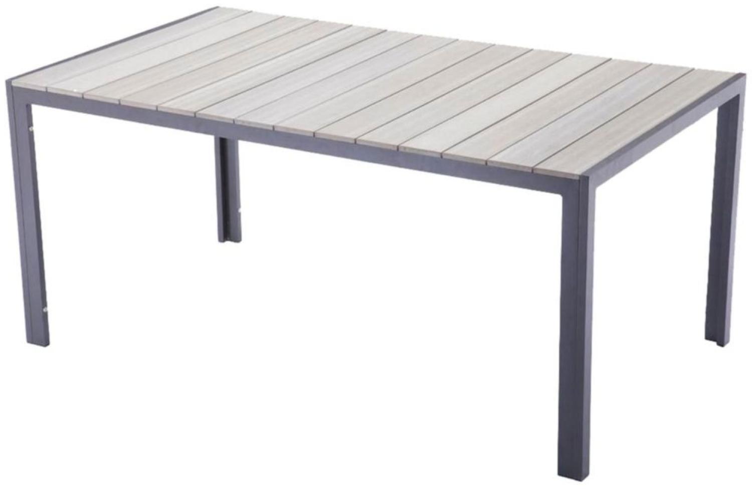 Gartentisch >Olivia< in Braun aus Kunststoff, Aluminium - 90x72cm (BxH) Bild 1