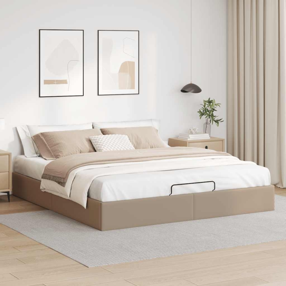 Ottoman-Bett ohne Matratze Cappucino 180x200 cm Kunstleder 3310818 Bild 1