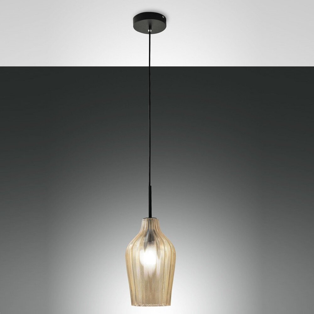 Fabas Luce 3724-40-167 Pendelleuchte Stintino champagner schwarz 18cm E27 Bild 1