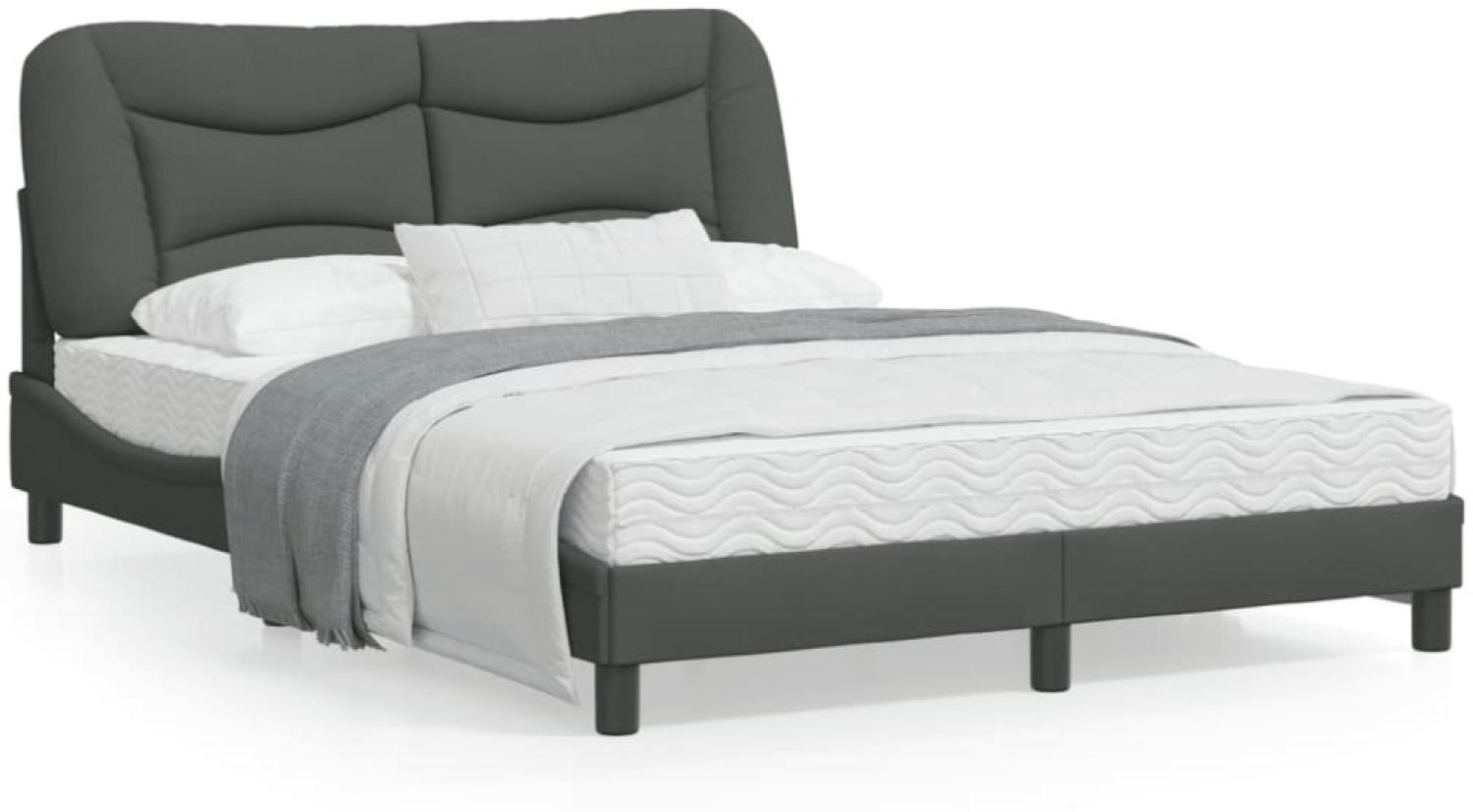 vidaXL Bettgestell ohne Matratze "Hvar" Dunkelgrau 140x190 cm Stoff 3207766 Bild 1