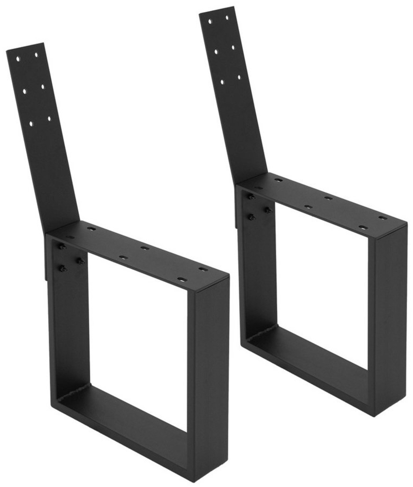 ML-DESIGN Sitzbank Bankgestell 2 stück Bankbeine aus Stahl wetterfest mit Rückenlehne (2-St), Bankkufen 40x78 cm Schwarz für Außenbereich DIY Gartenbank Bild 1