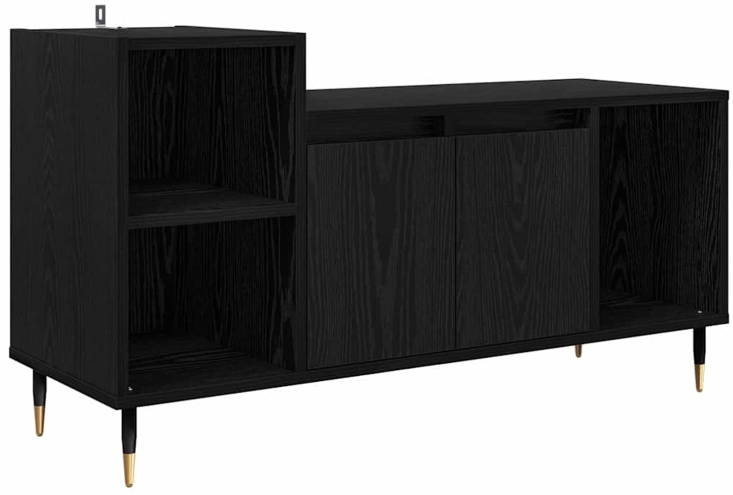 vidaXL TV-Schränk Schwarz Eichen-Optik 100 x 35 x 55 cm Holzwerkstoff 882719 Bild 1