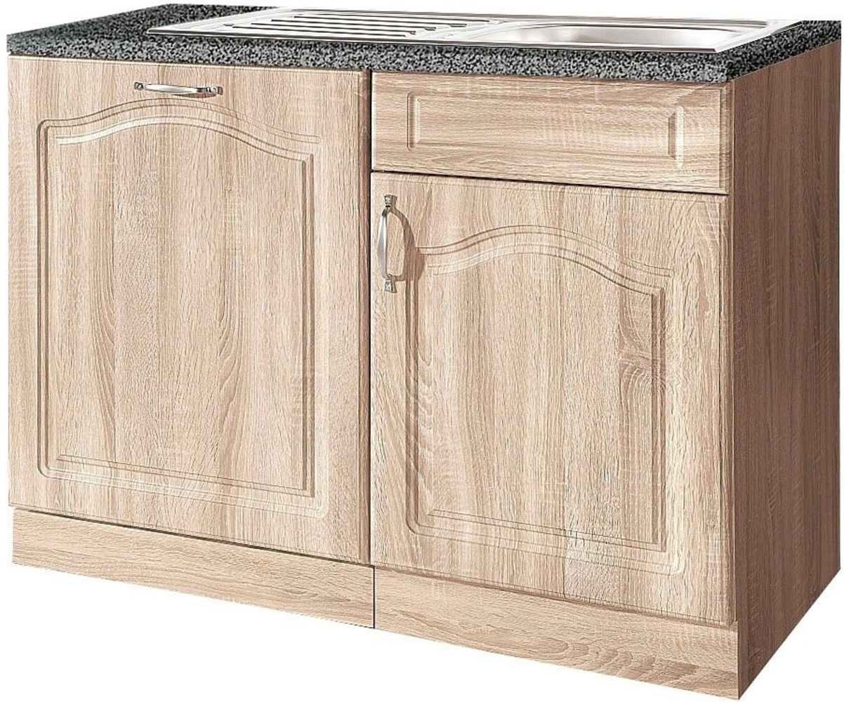 wiho Küchen Spülenschrank Linz 110 cm breit, inkl. Tür für Geschirrspüler Bild 1